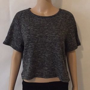 Forever 21 Plus size grey zippered crop top Sz 2X